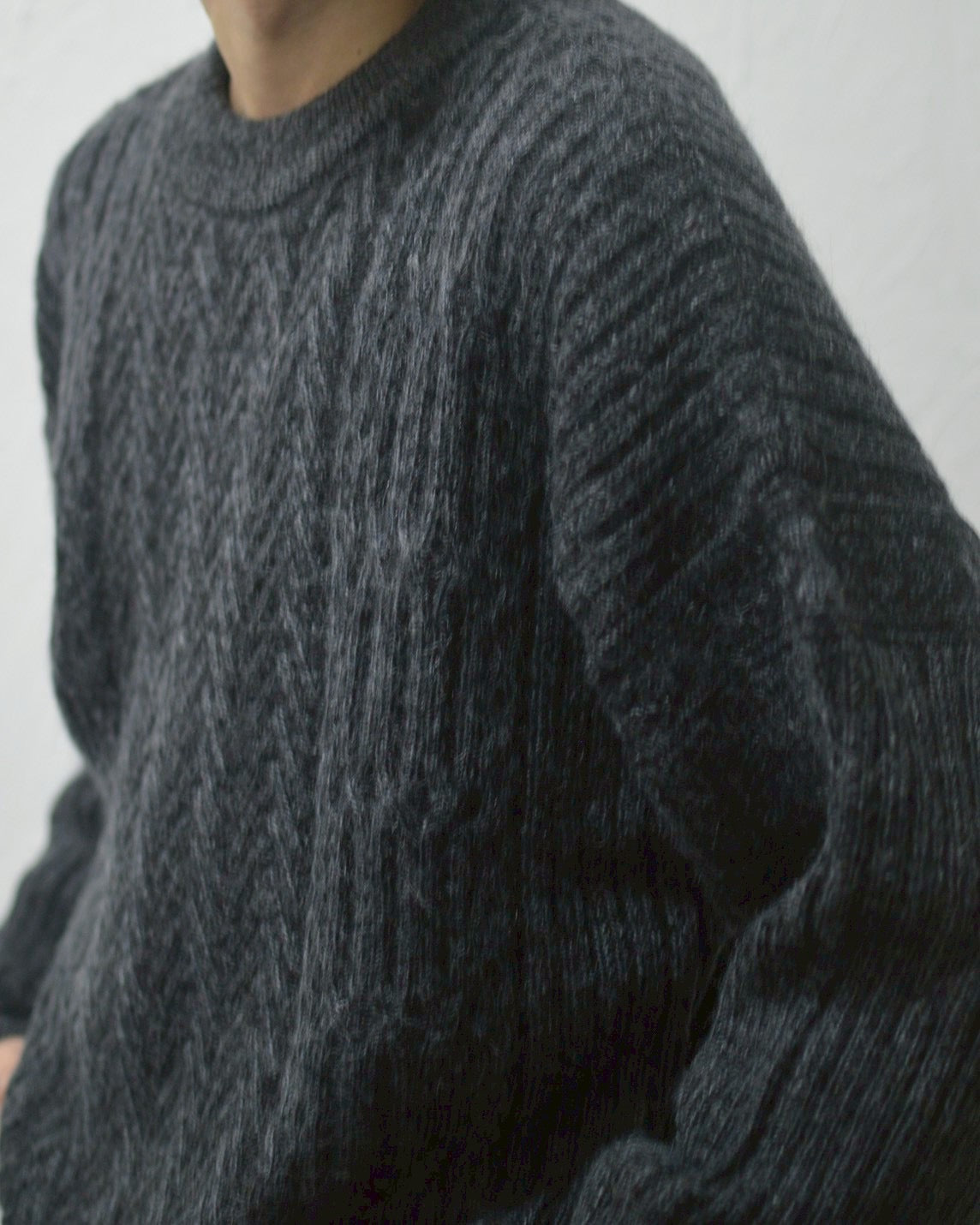 YASHIKI Sekkei mohair knit BLACK