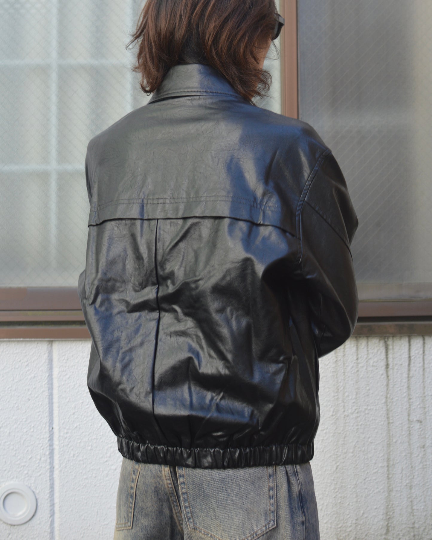 CODA BLACK SYNTHETIC LEATHER CLUB JACKET