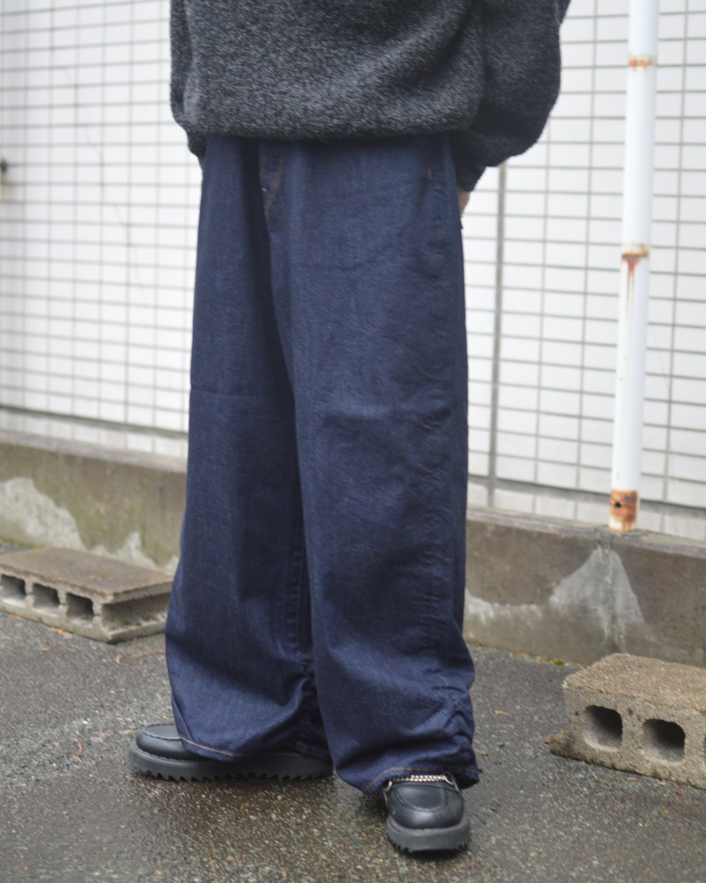 FRESH MAN DENIM WIDE PANTS"OW" INDIGO