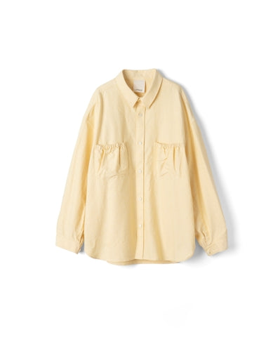 refomed WRIST PATCH WIDE SHIRT"OX" YELLOW