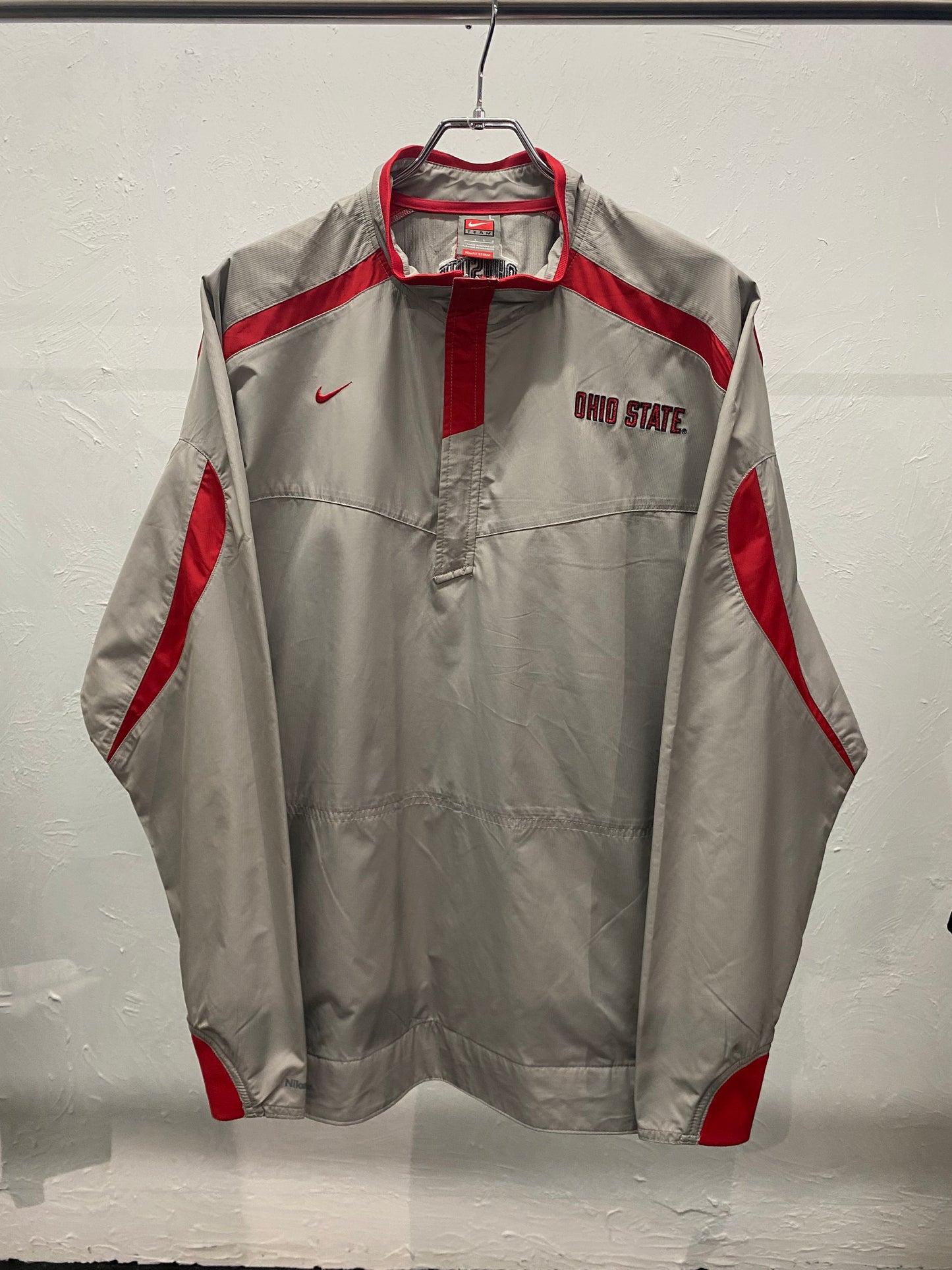 NIKE OHIO STATE half zip nylon pull over