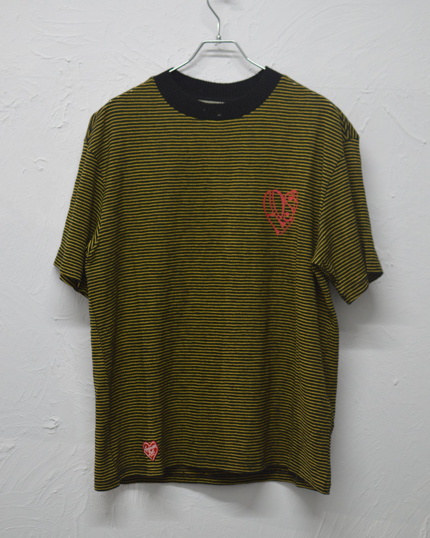 ADSB /HEART LOGO T BLACK YELLOW