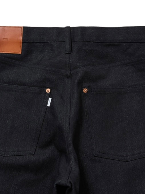 SUGARHILL TWISTED HEATHER DENIM PANTS WIDE CUT BLUE BLACK