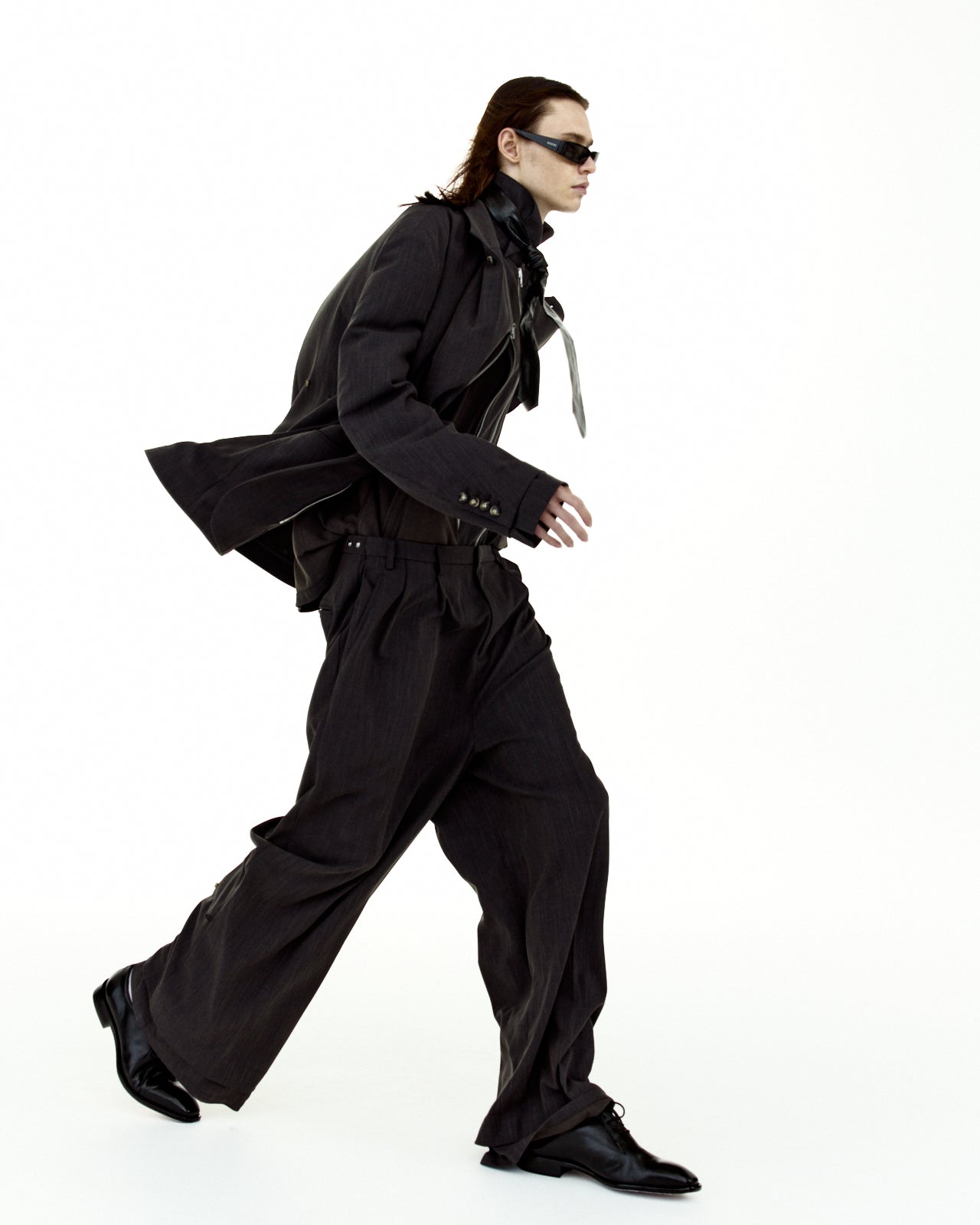 SYUMAN. 26ss Nu suit trousersワイドストレート SYUMAN.Nu suit trousers D Gray – JIKAI