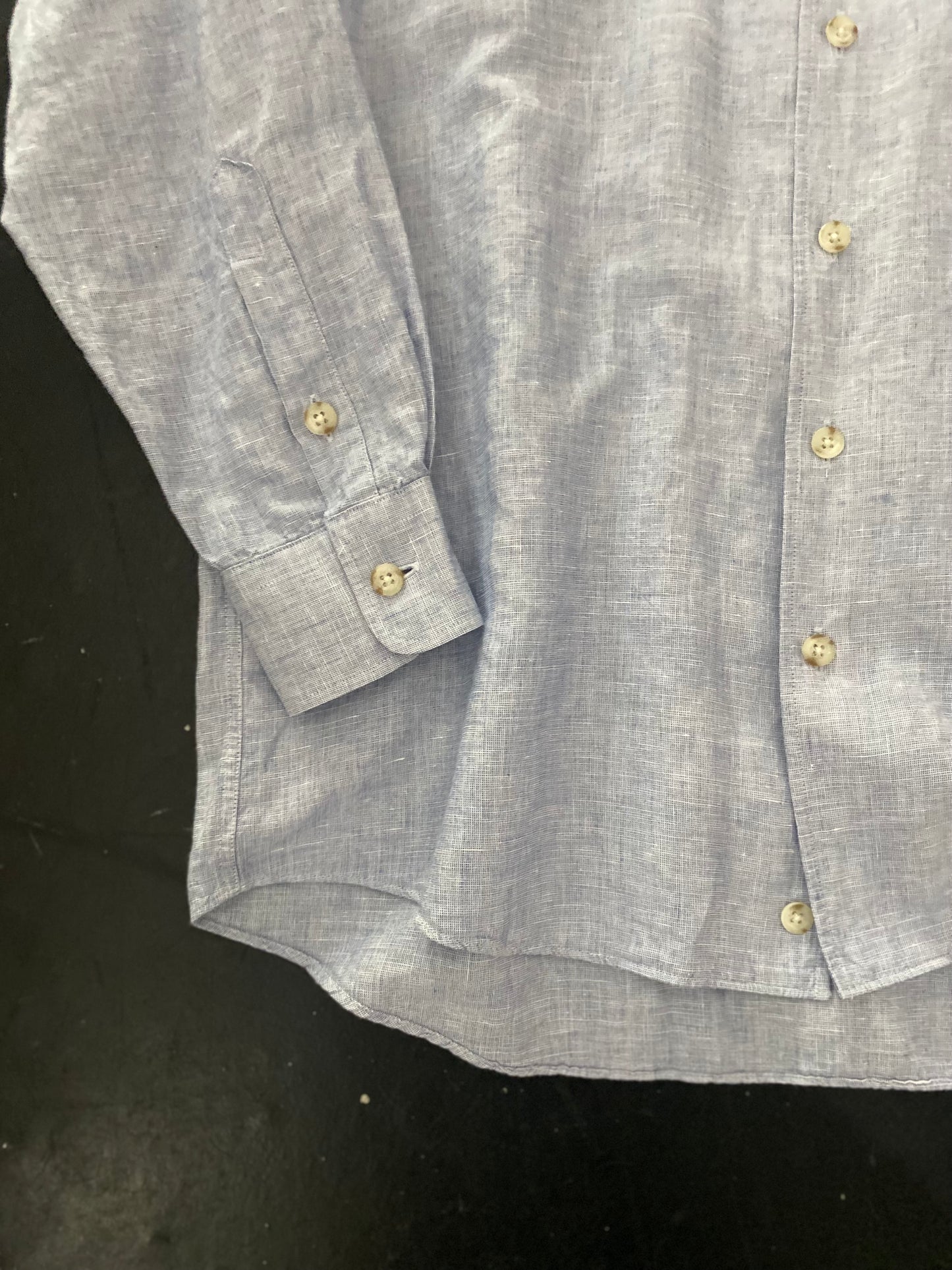 90s Burberrys cotton linen shirt