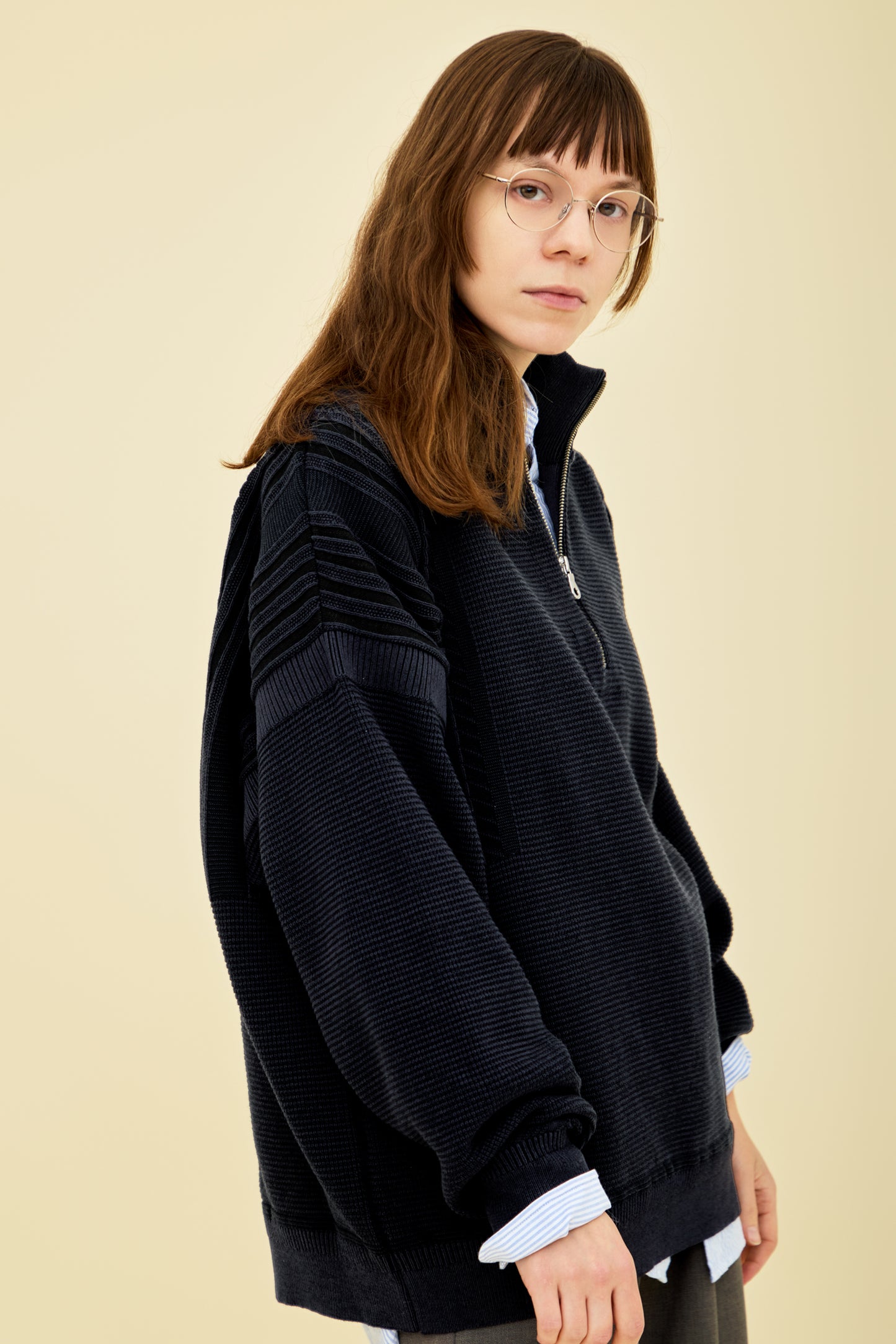 YASHIKI Fuyushigure Half Zip Knit