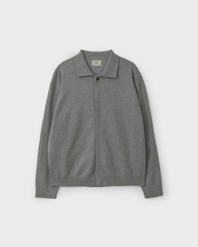 ANOTHER OFFICE Hidden Button Collar Cardigan