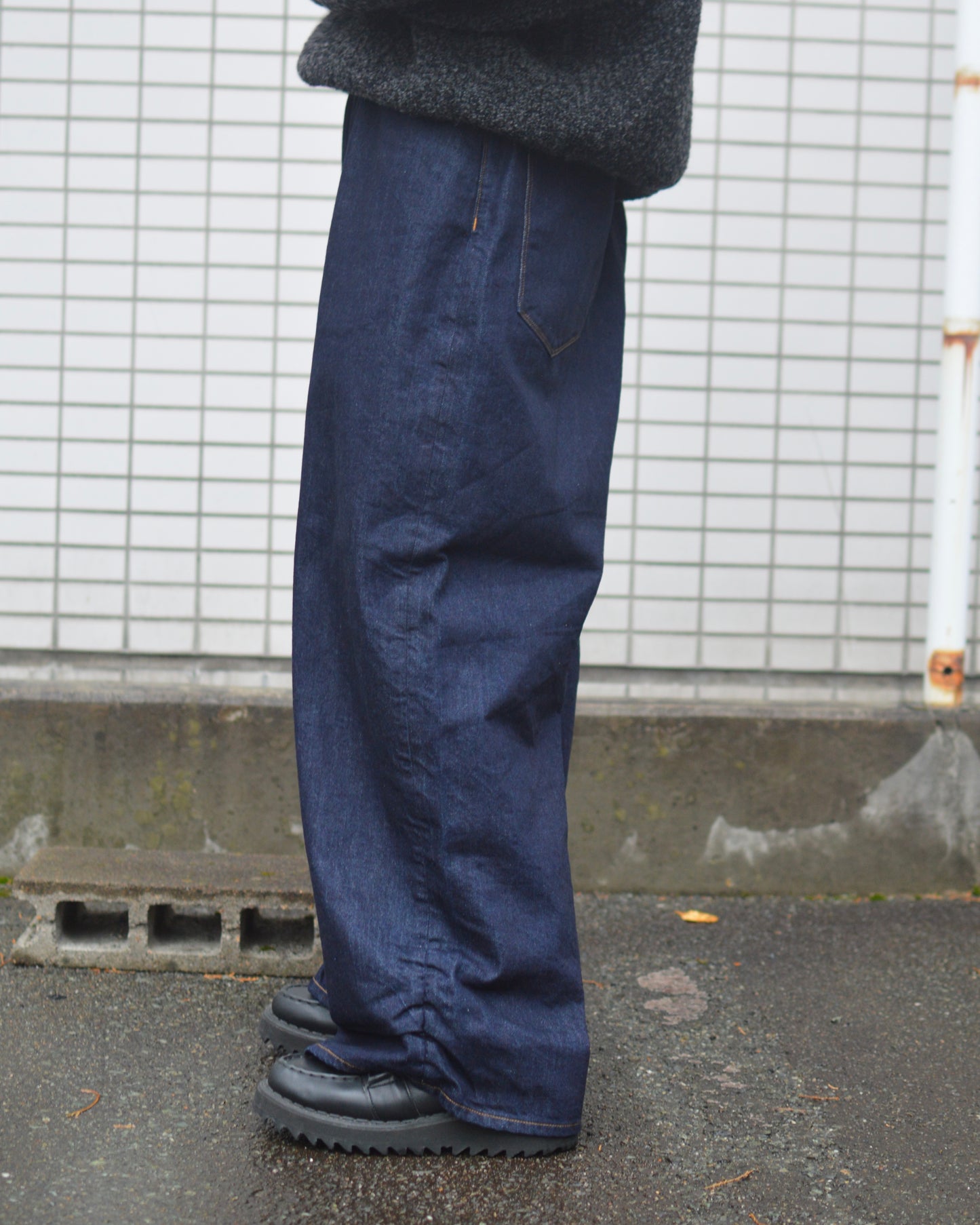 FRESH MAN DENIM WIDE PANTS"OW" INDIGO