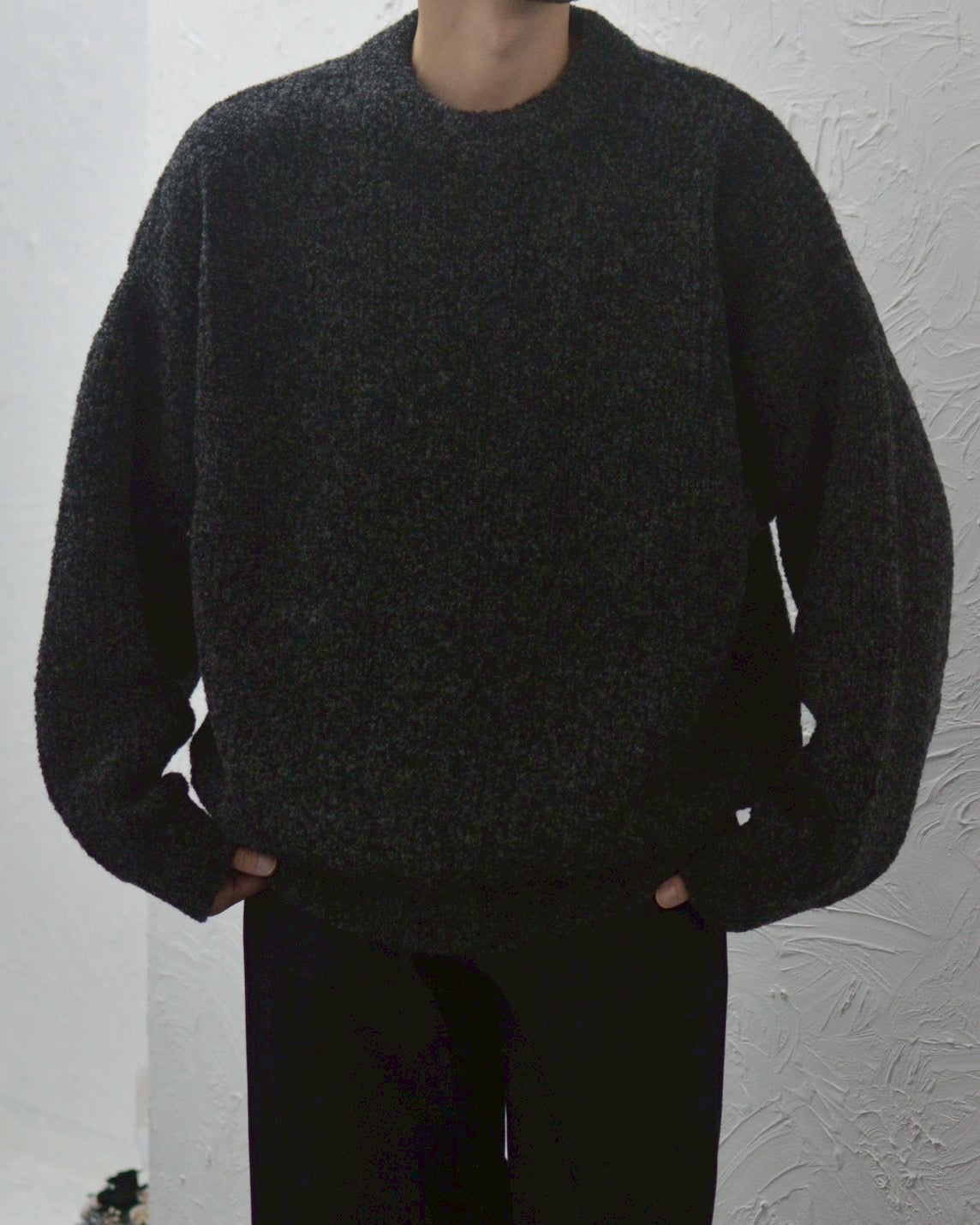 YASHIKI Shusetsu Boucle Knit black
