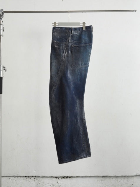 NVRFRGT 3D TWISTED WIDE LEG JEANS