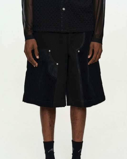 ADSB / FAUX PN FUR SHORTS BLACK