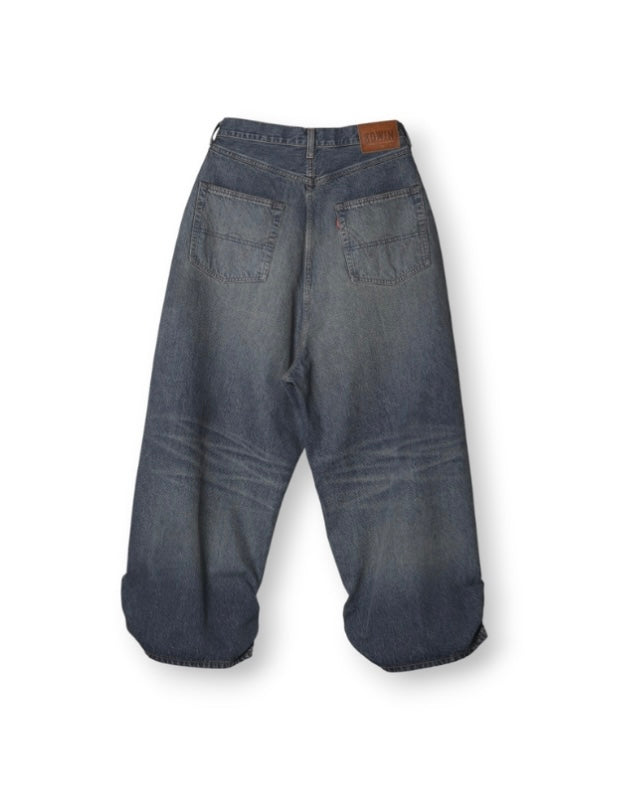 refomed FRESH MAN DENIM WIDE PANTS by EDWIN　"USED" DEEP INDIGO