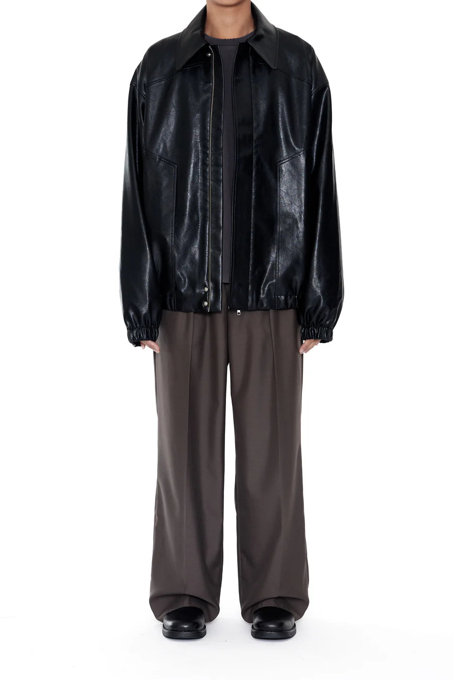 CODA BLACK SYNTHETIC LEATHER CLUB JACKET