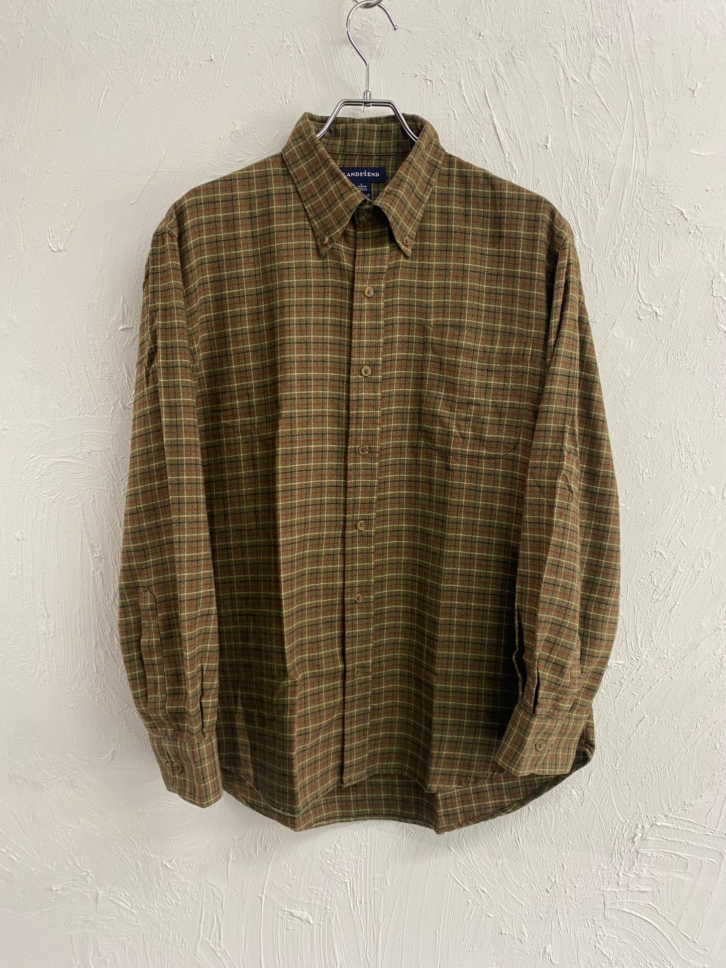 LANDS'END cotton check shirt