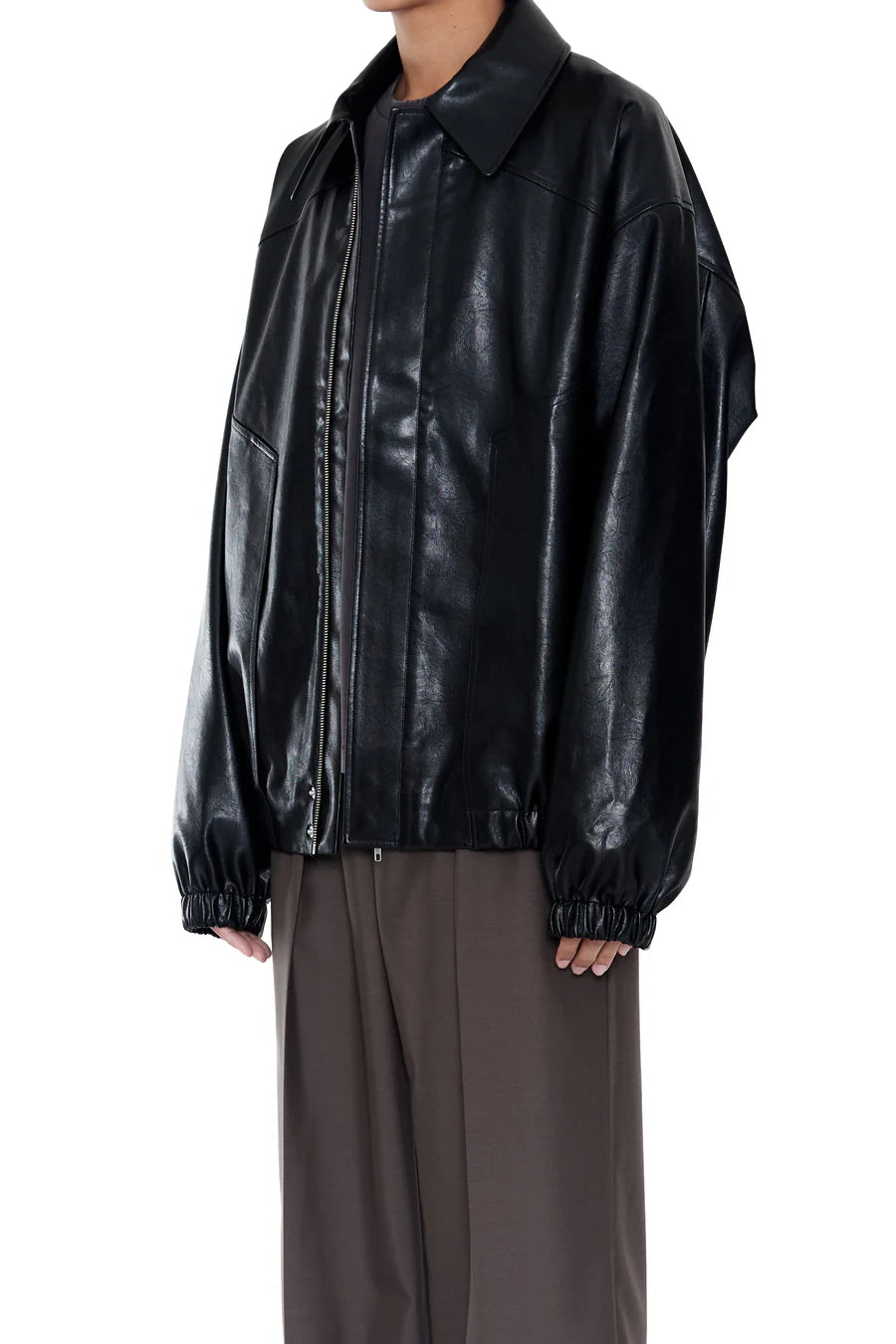 CODA BLACK SYNTHETIC LEATHER CLUB JACKET