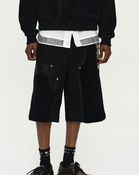 ADSB / FAUX PN FUR SHORTS BLACK