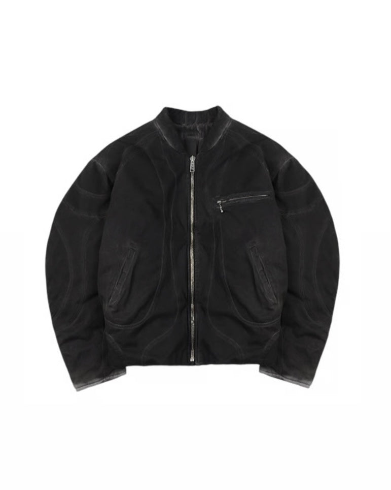 SIDE SERVICE YUZIRO BOMBER JACKET WASHED