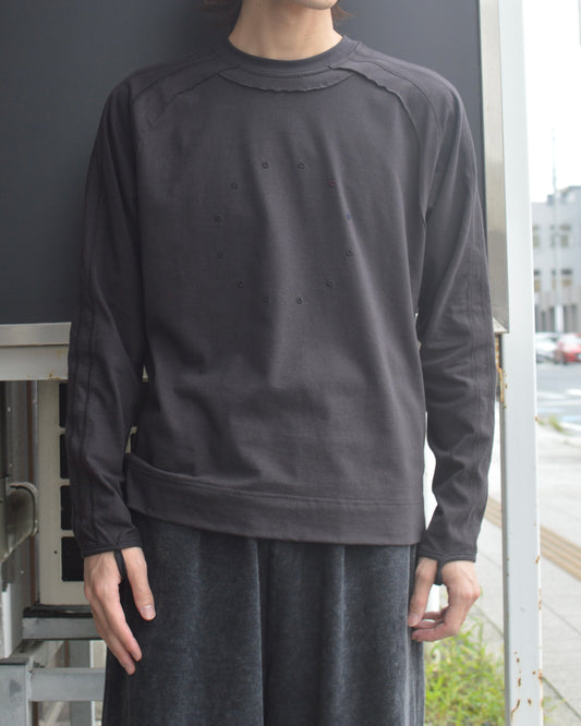JIAN YE 十二支　LS TEE  charcoal