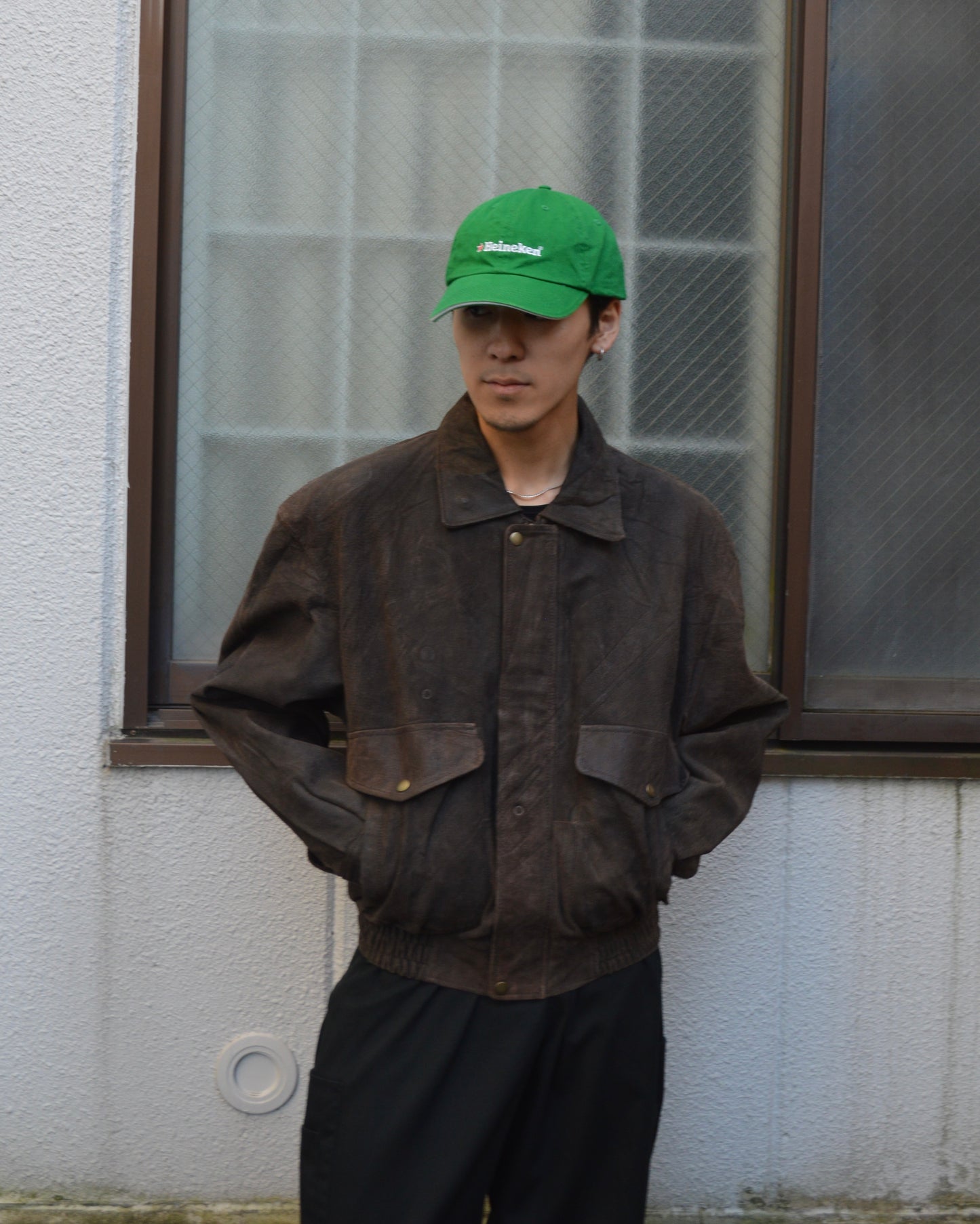 90s FIELDMASTER leather blouson