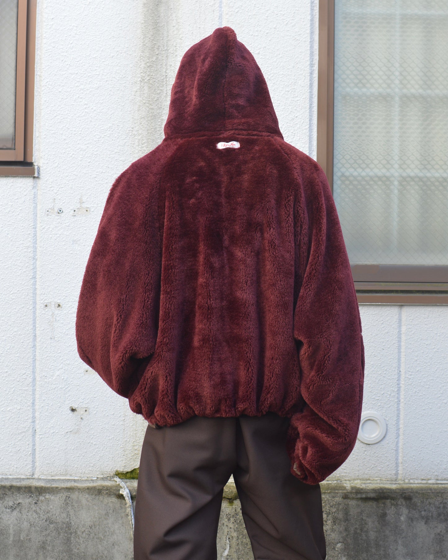 SYUMAN. REVERSIBLE HOODIE / BROWN WINE