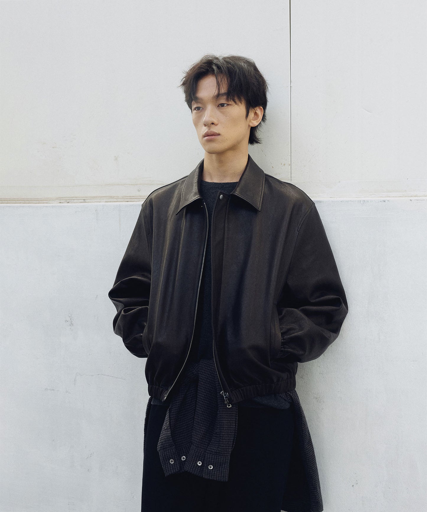 ANOTHER OFFICE Huge Lambskin Blouson