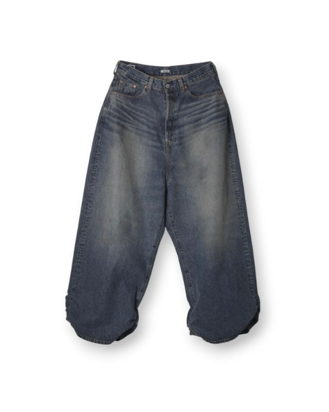 refomed FRESH MAN DENIM WIDE PANTS by EDWIN　"USED" DEEP INDIGO