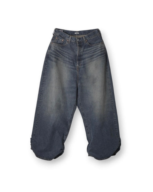 refomed FRESH MAN DENIM WIDE PANTS by EDWIN　"USED" DEEP INDIGO