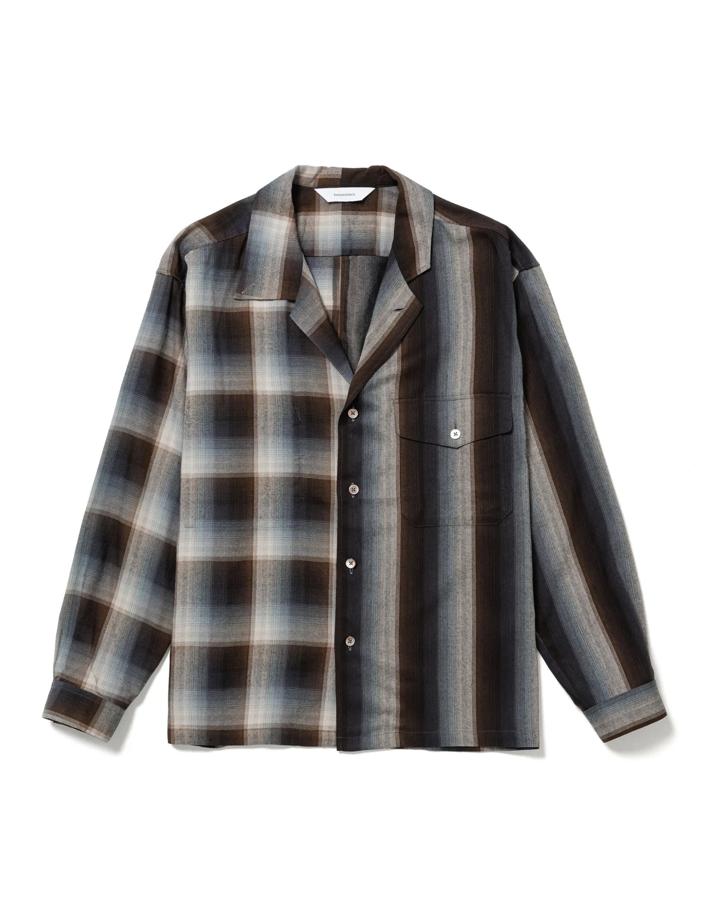 Sasquatchfabrix. ASYMMETRY COLLAR SHIRT