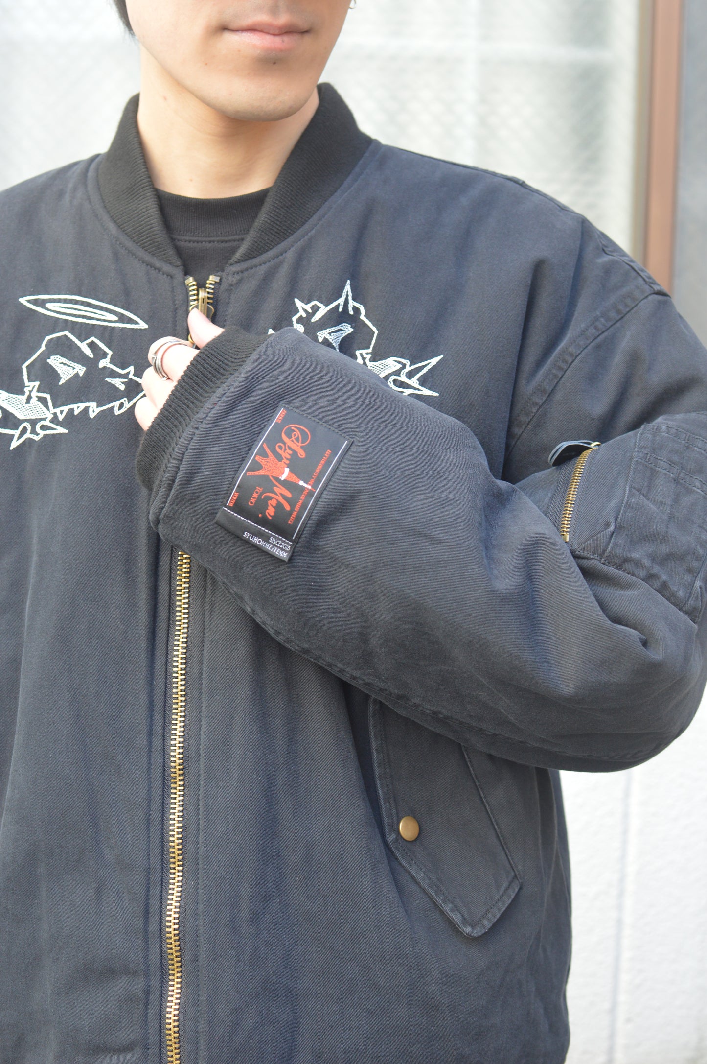 Skull dog Oversized Bomber jacket type