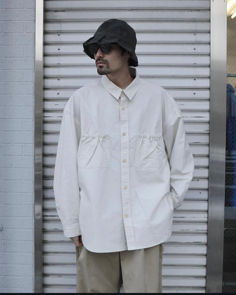 refomed WRIST PATCH WIDE SHIRT" OX" IVORY