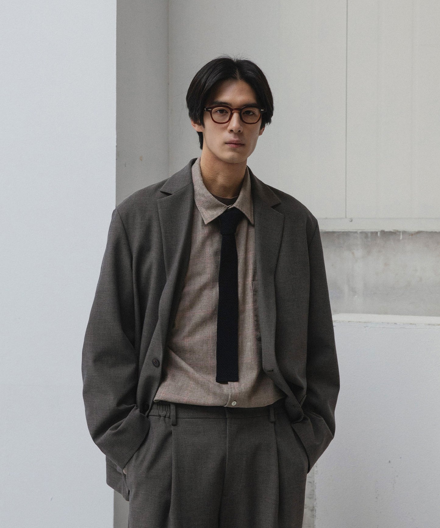ANOTHER OFFICE  Tourist Knit Tie BLACK