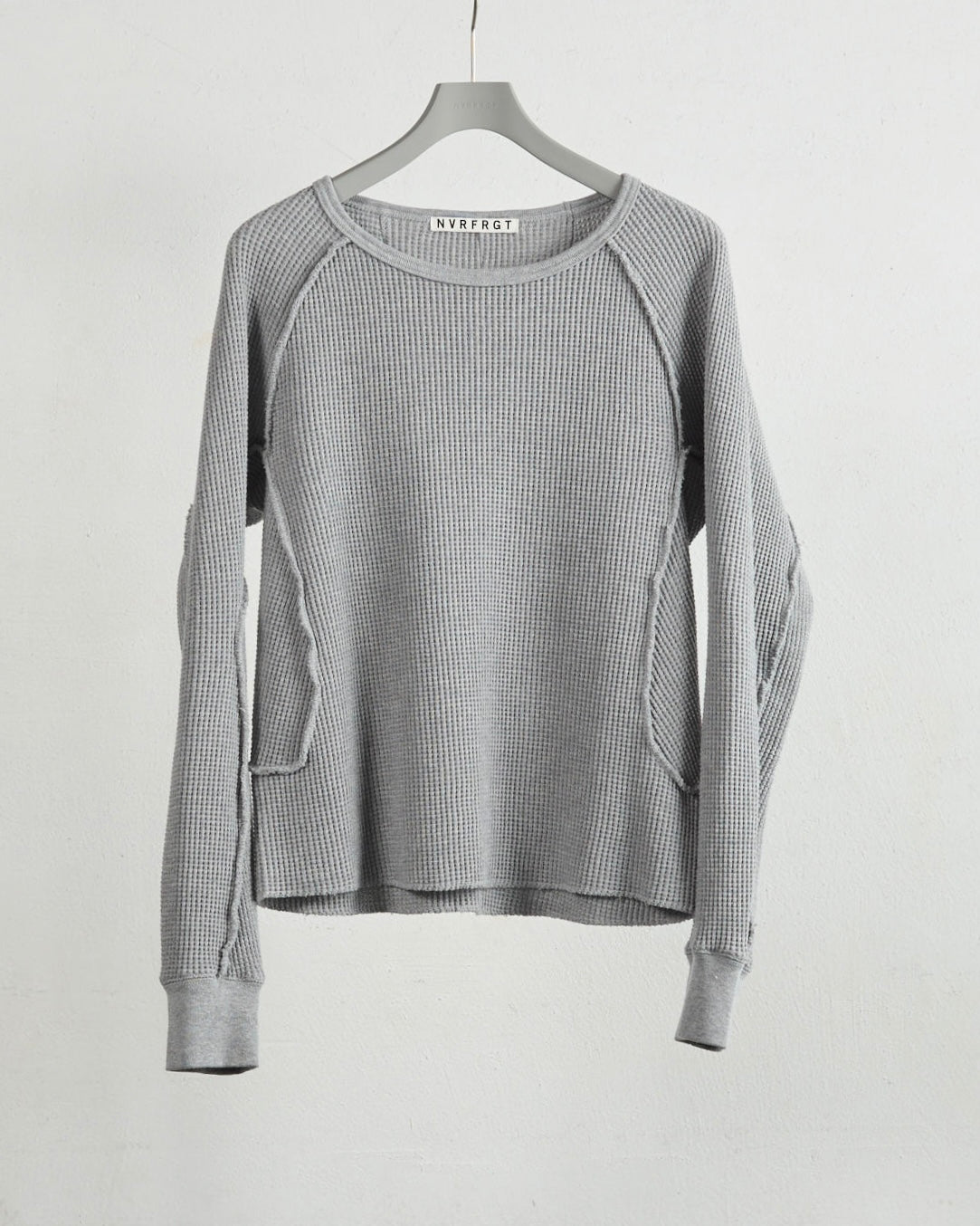 NVRFRGT WAFFLE THERMAL LONG SLEEVE T‑SHIRT H.GREY