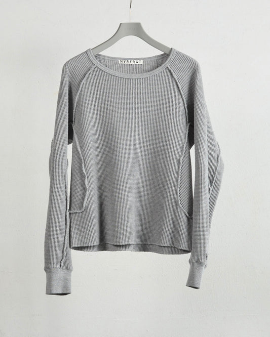 NVRFRGT WAFFLE THERMAL LONG SLEEVE T‑SHIRT H.GREY
