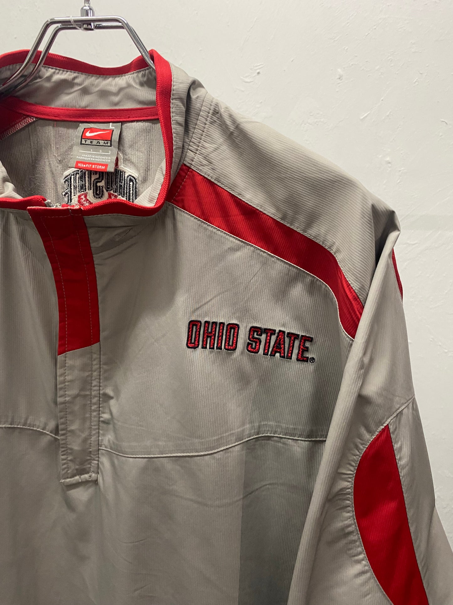 NIKE OHIO STATE half zip nylon pull over