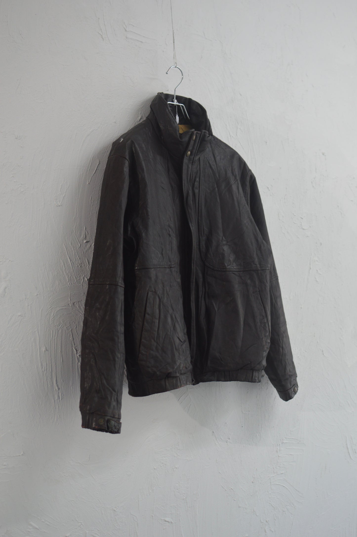 80s Eddie Bauer leather down jacket