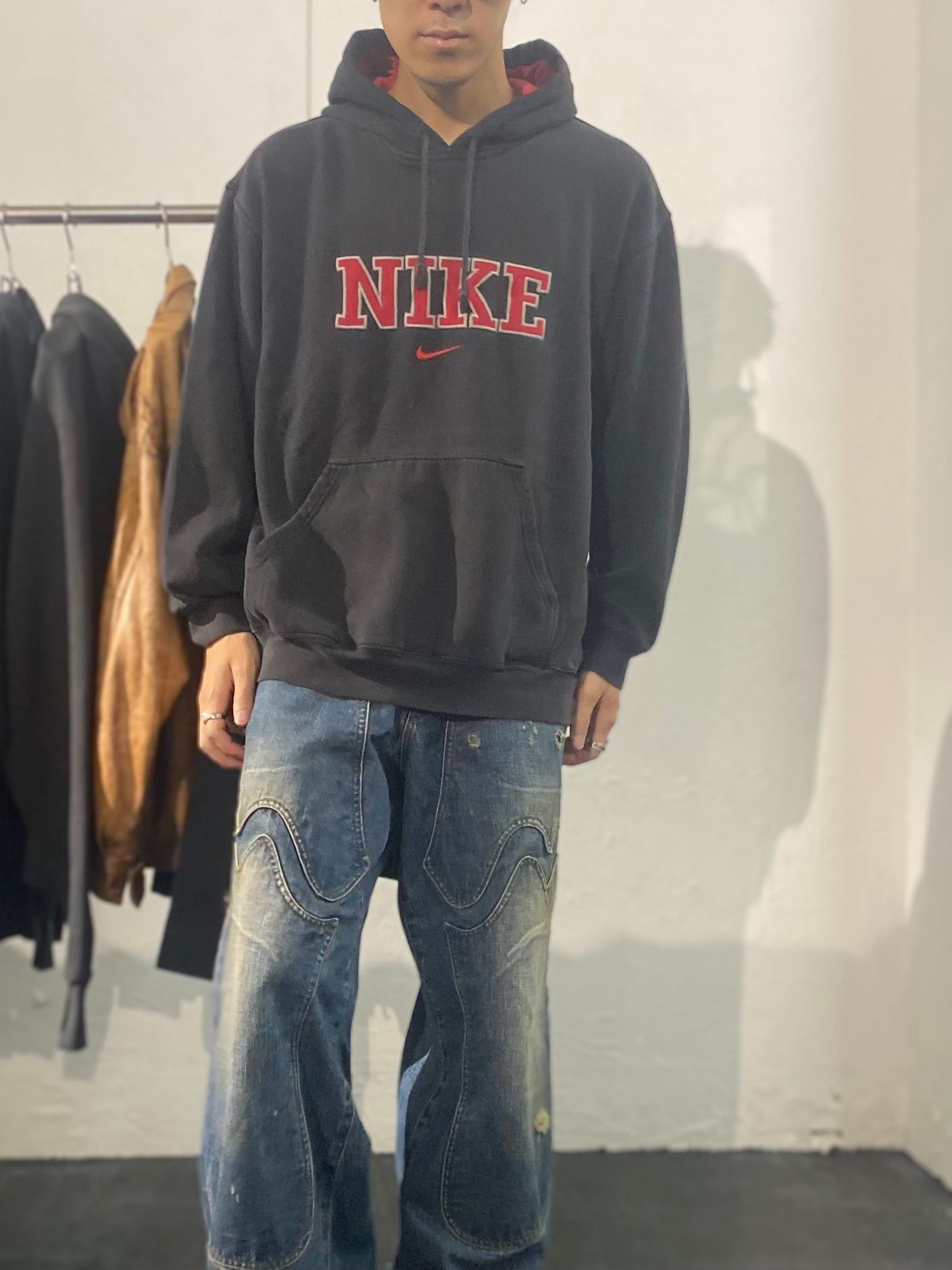 00s NIKE logo sweat hoodie