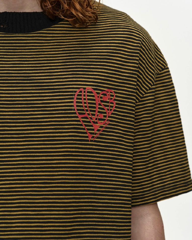 ADSB /HEART LOGO T BLACK YELLOW