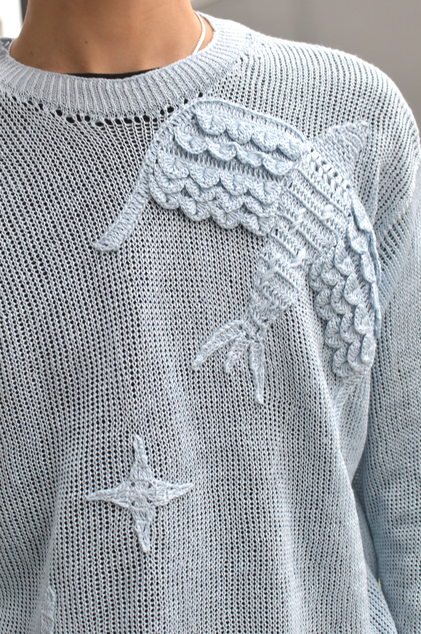 fluss bird mesh knit sky