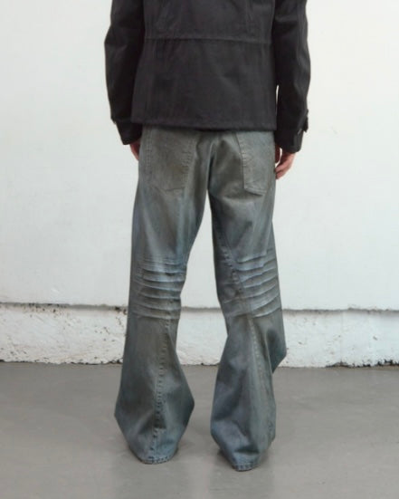 NVRFRGT 3D TWISTED WIDE LEG JEANS　DIRTY FADED INDIGO