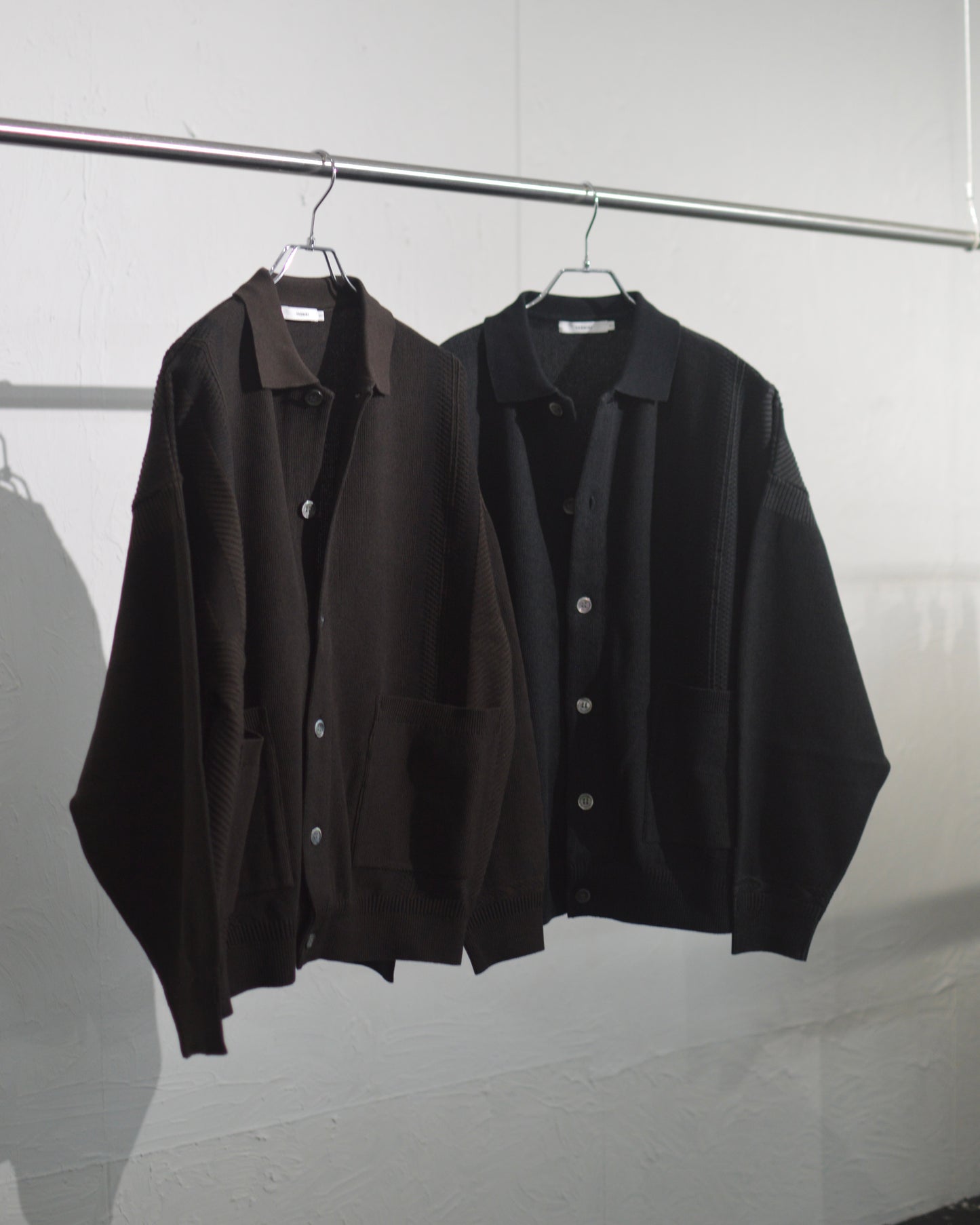 YASHIKI Kokuu Collar Cardigan BLACK