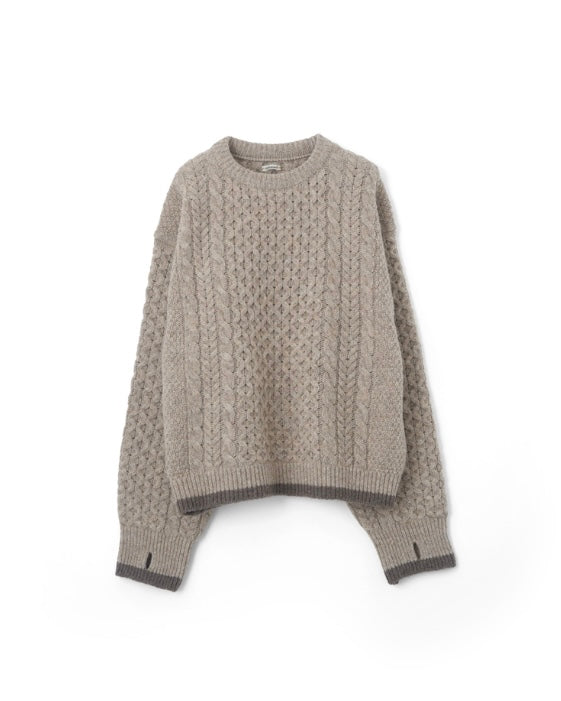 refomed "GUNTE" KNIT SWEATER  BEIGE