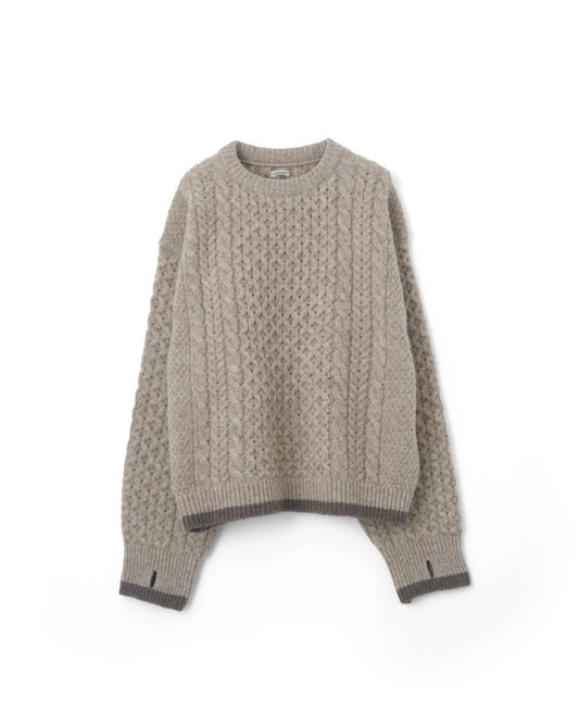 refomed "GUNTE" KNIT SWEATER  BEIGE