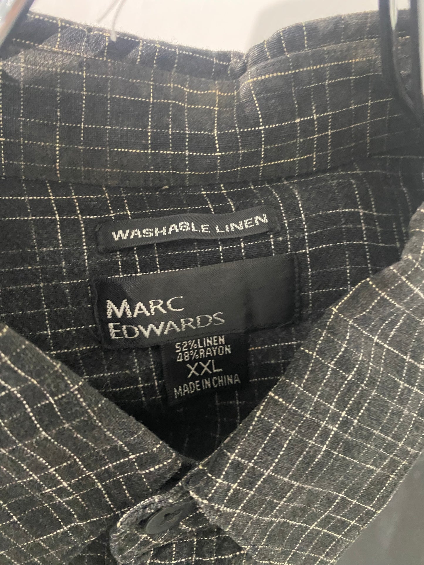 MARC EDWARDS linen check shirt