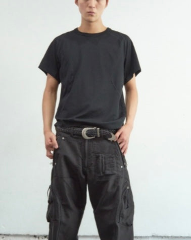 NVRFRGT PANELLED HALF SLEEVE T-SHIRT