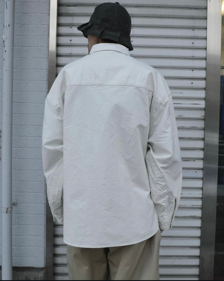 refomed WRIST PATCH WIDE SHIRT" OX" IVORY