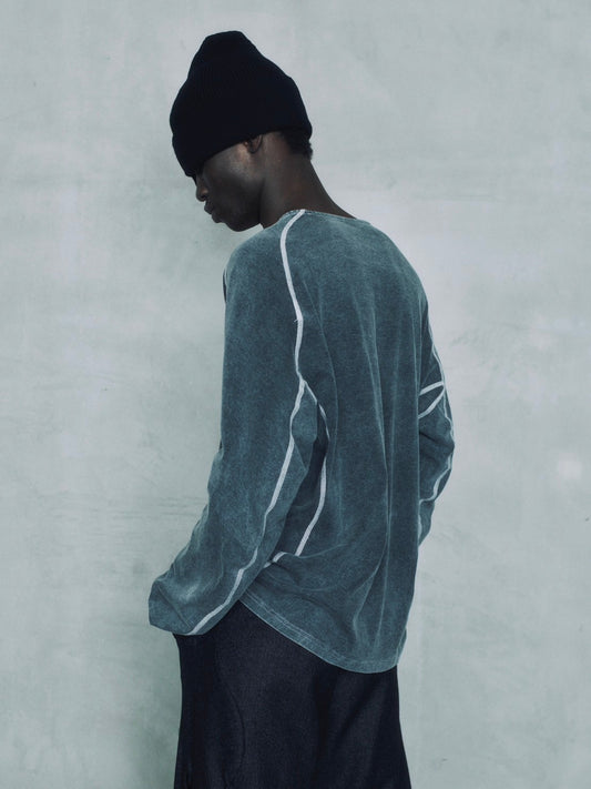 OPPOSE DUALITY Long Sleeve T-Shirts Wash GRAY