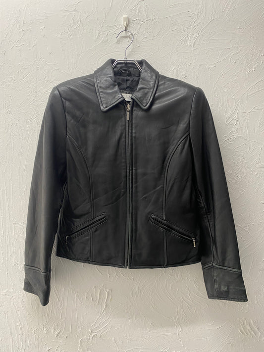 single lamb leather jacket