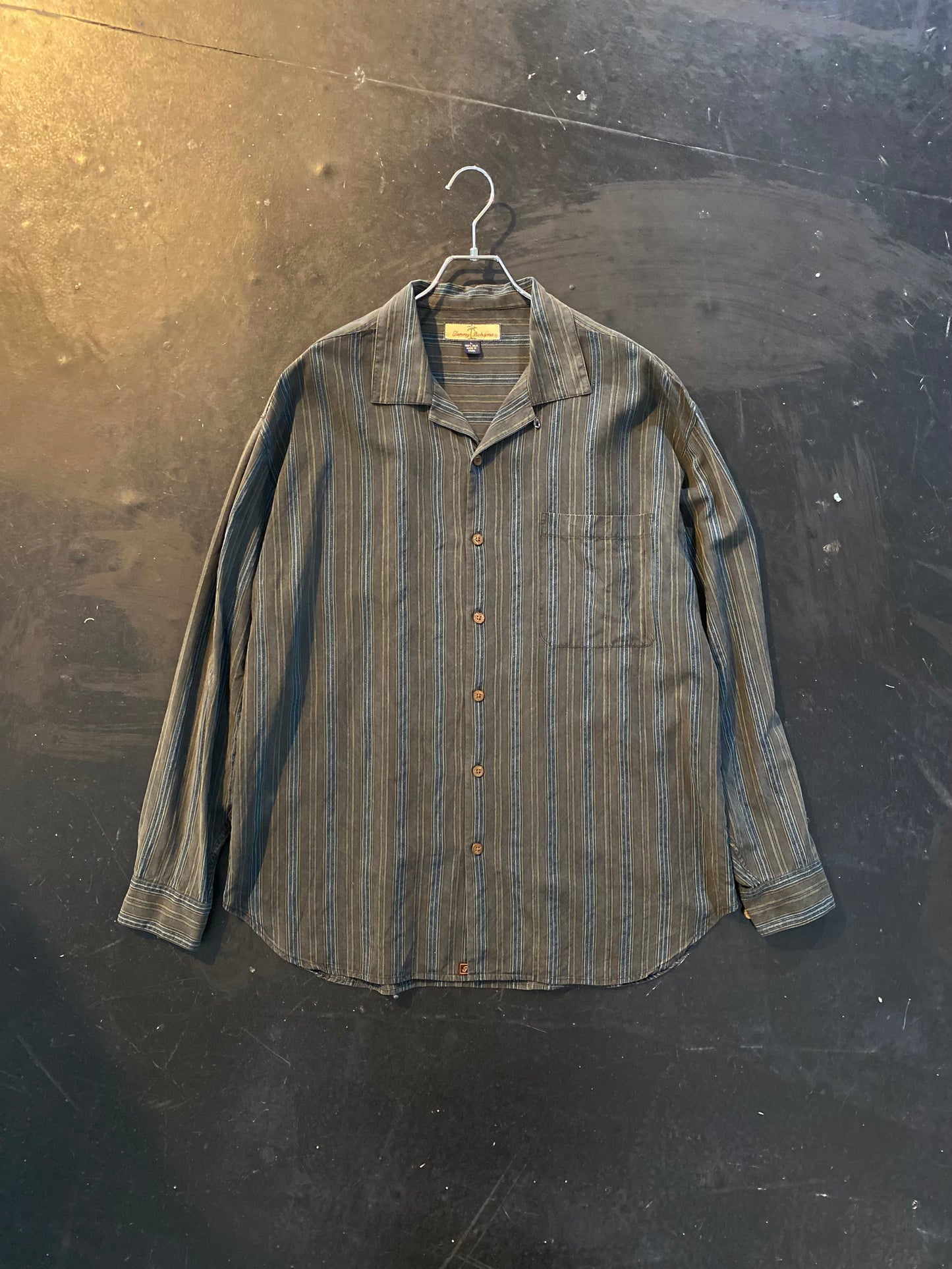 00s Tommy Bahama multi stripe silk shirt