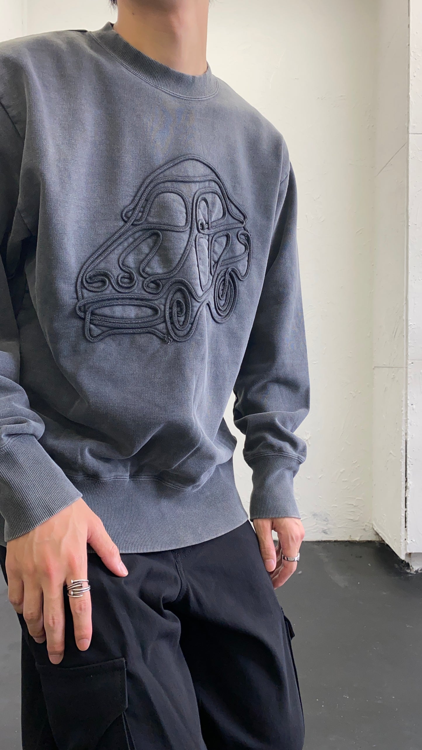 fluss / old car sweat shirts (grey)