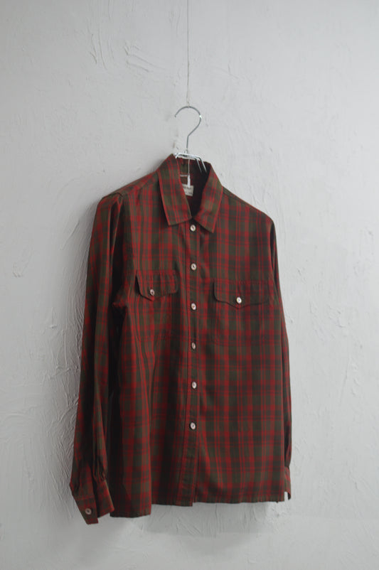 Vintage Yves Saint Laurent Pure Silk Plaid Shirt